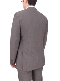 Thumbnail for Napoli TWO PIECE SUITS Mens Napoli Slim Fit Gray Pinstriped Half Canvassed Marzotto Wool Suit