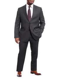 Thumbnail for Napoli TWO PIECE SUITS Napoli Classic Fit Charcoal Gray Birdseye Half Canvassed Marzotto Wool Suit