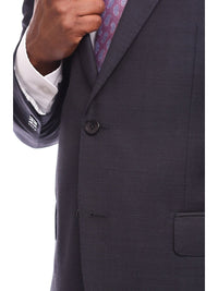Thumbnail for Napoli TWO PIECE SUITS Napoli Classic Fit Navy Blue Step Weave Half Canvassed Guabello Wool Suit