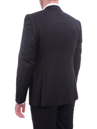 Thumbnail for Napoli TWO PIECE SUITS Napoli Classic Fit Solid Navy Blue Two Button Half Canvassed Wool Cashmere Suit