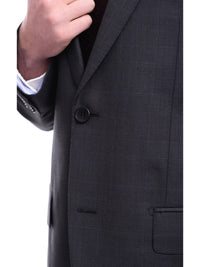 Thumbnail for Napoli TWO PIECE SUITS Napoli Classic Fit Subtle Navy Blue Plaid Half Canvassed Super 150s Wool Suit