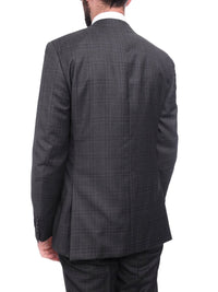 Thumbnail for Napoli TWO PIECE SUITS Napoli Slim Fit Gray & Purple Plaid Half Canvassed Super 150's Wool Suit