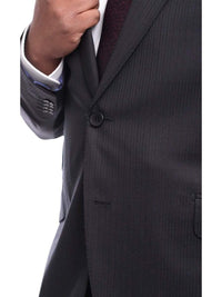 Thumbnail for Napoli TWO PIECE SUITS Napoli Slim Fit Navy Blue Pinstriped Half Canvassed Tollegno Wool Suit