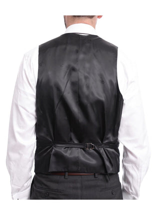 Napoli TWO PIECE SUITS Napoli Slim Fit Solid Charcoal Two Button Half Canvassed Marzotto Wool Suit