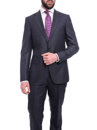 Thumbnail for Napoli TWO PIECE SUITS Napoli Slim Fit Solid Navy Blue Two Button Half Canvassed Wool Suit