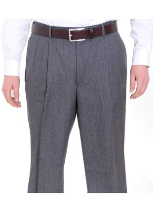 Nautica Sale Pants 30X30 Nautica Regular Fit Gray Herringbone Pleated Wool Dress Pants