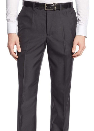 Nautica Regular Fit Black Mini Check Flat Front Dress Pants - The Suit Depot