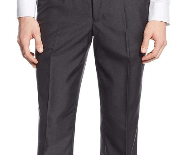Nautica Regular Fit Black Mini Check Flat Front Dress Pants