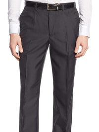 Thumbnail for Nautica Regular Fit Black Mini Check Flat Front Dress Pants - The Suit Depot