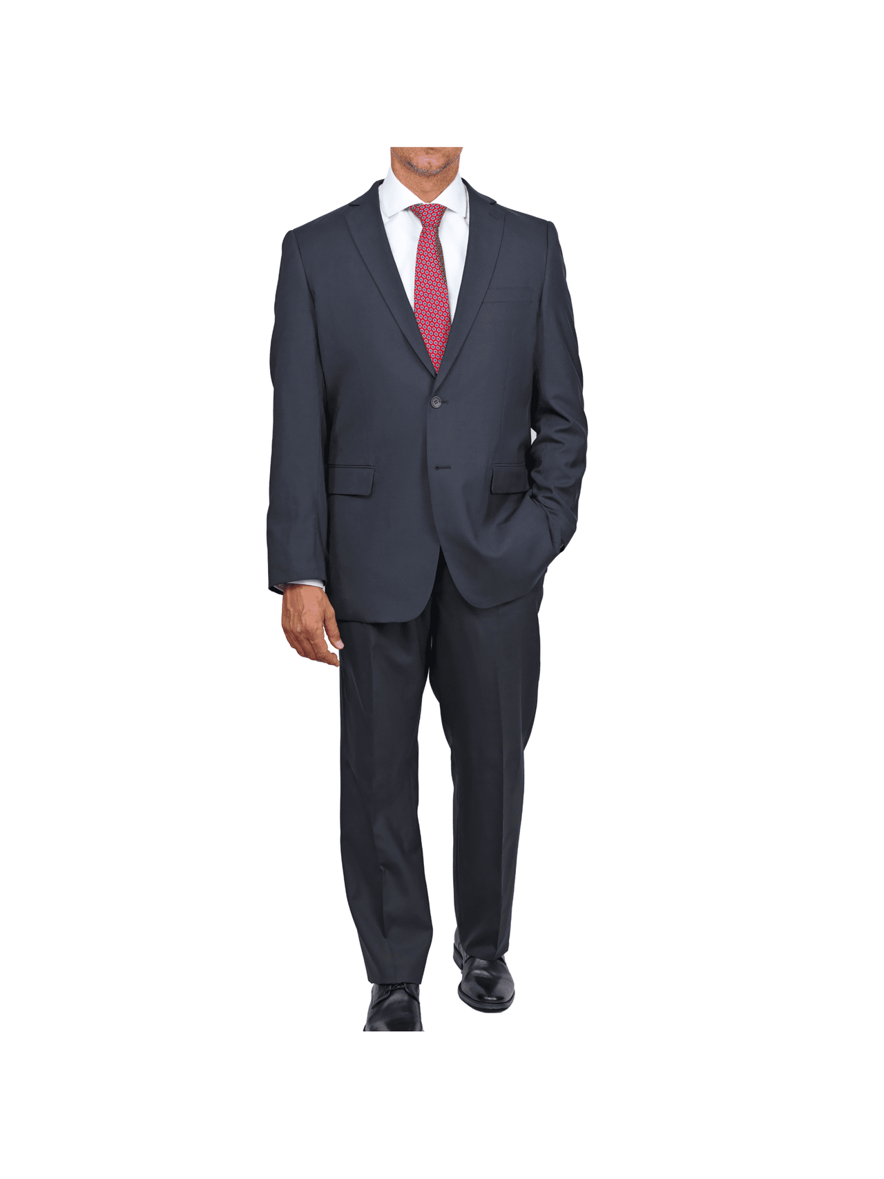 black 100% wool men's suit