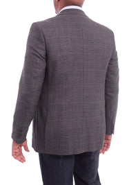 Thumbnail for Mens Prontomoda Classic Fit Gray Houndstooth Two Button Wool Blazer Sportcoat - The Suit Depot