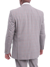 Thumbnail for Prontomoda TWO PIECE SUITS Prontomoda Classic Fit Tan With Blue And White Windowpane Two Buttton Wool Suit