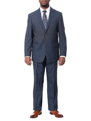 Prontomoda Mens Teal Blue 100% Merino Wool Regular Fit Suit