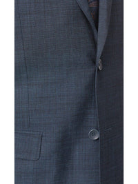 Thumbnail for Prontomoda TWO PIECE SUITS Prontomoda Mens Teal Blue 100% Merino Wool Regular Fit Suit