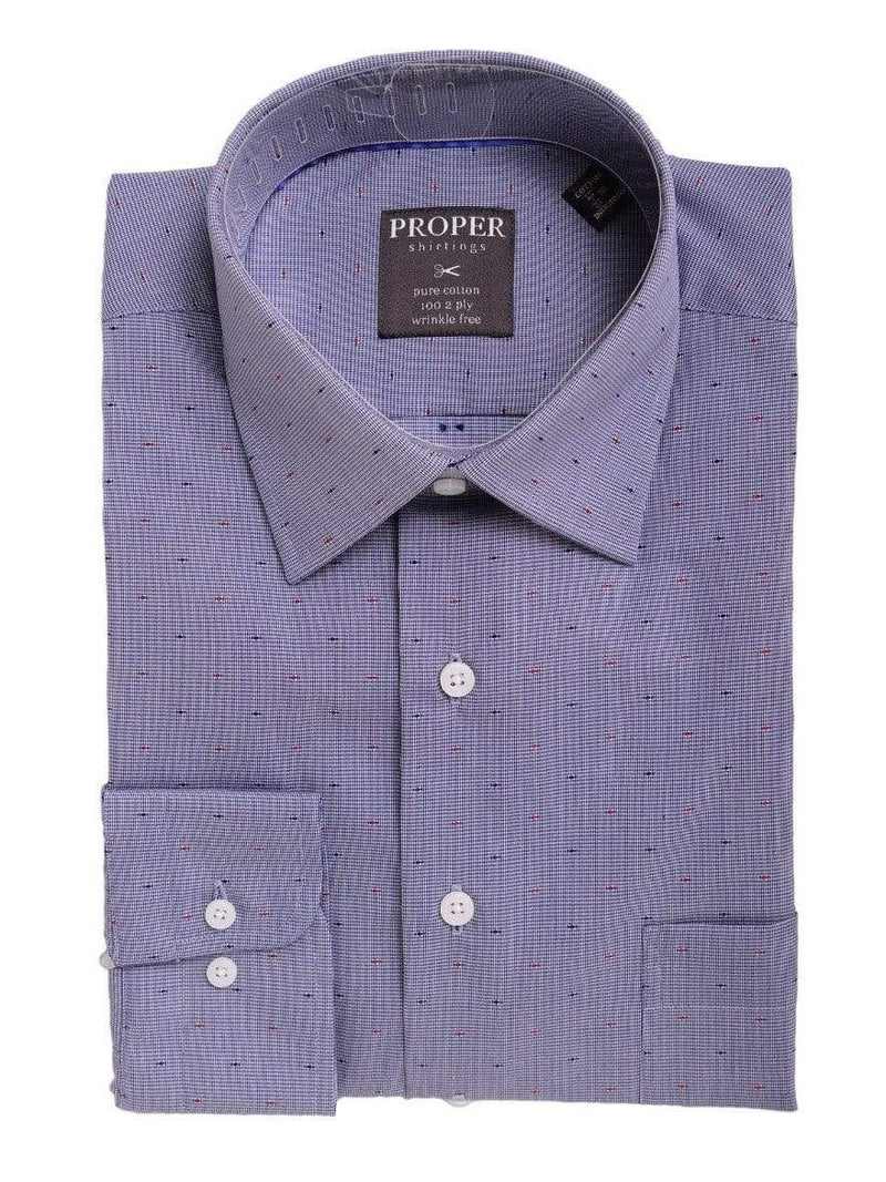 mens dress shirt 14.5 Alfa Perry Men's Extra-Slim Fit Blue Mini Check Spread Collar Cotton Dress Shirt, 15 1/2 / 34/35