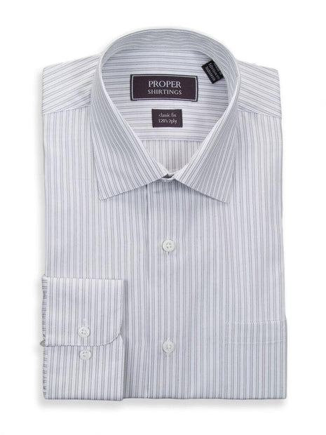 Shop Proper Shirtings Silver 100% Cotton Shirt