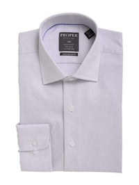 Thumbnail for Proper Shirtings SHIRTS 15 / 32/33 Mens Classic Fit Gray Tonal Mini Checked Shirt Spread Collar Cotton Dress Shirt