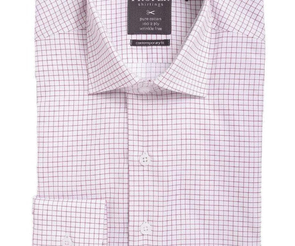 Shop Red and White Check 100% Cotton Dress Shirt | The Suit Depot Shop Red and White Check 100% Cotton Dress Shirt | The Suit Depot