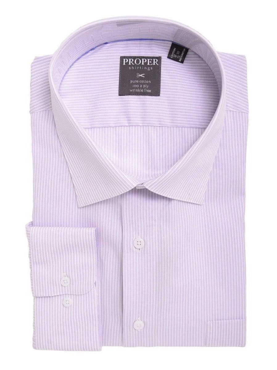 Mens Classic Fit Purple Striped Spread Collar Wrinkle Free Cotton Dress Shirt, 22 / 36/37 Mens Classic Fit Purple Striped Spread Collar Wrinkle Free Cotton Dress Shirt, 22 / 36/37