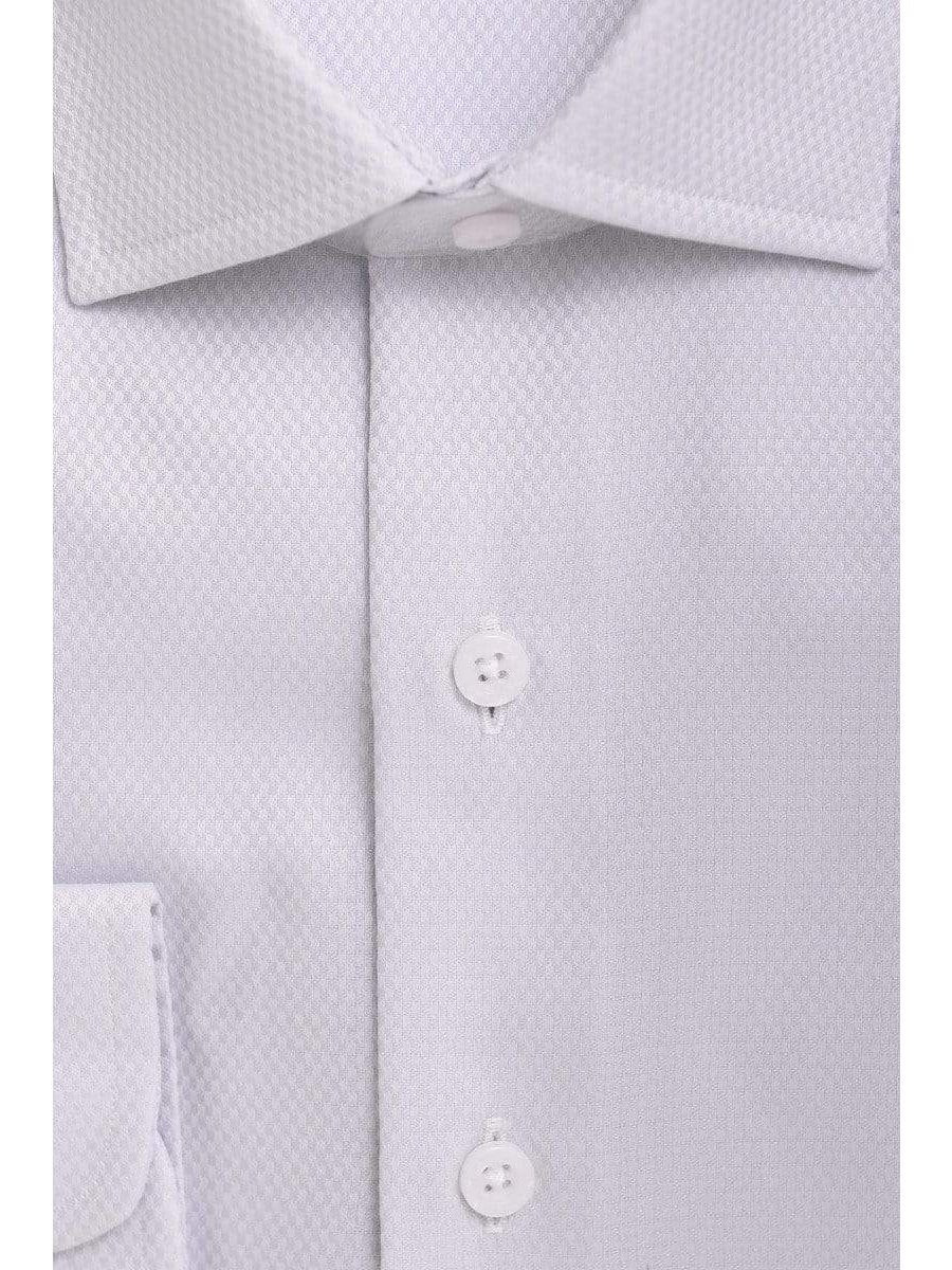 Proper Shirtings SHIRTS Mens Classic Fit Gray Tonal Mini Checked Shirt Spread Collar Cotton Dress Shirt