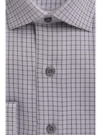 Thumbnail for Proper Shirtings SHIRTS Mens Classic Fit Striped With Mini Diamonds Spread Collar Cotton Dress Shirt