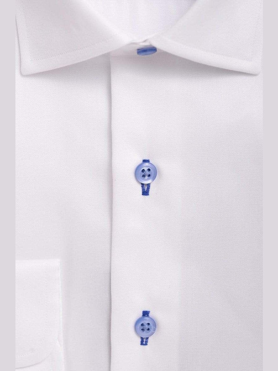 Blue and white hot sale button up shirt