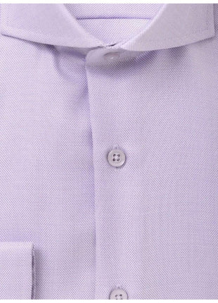 Proper Shirtings SHIRTS The Suit Depot Mens Cotton Lavender Purple Cutaway Collar Slim Fit Dress Shirt