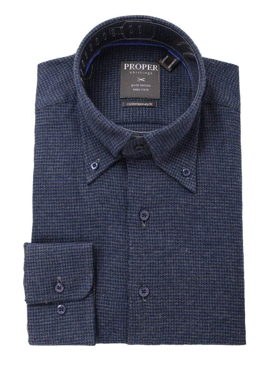 Shop Proper Shirtings Blue 100% Cotton Shirt | The Suit Depot Shop Proper Shirtings Blue 100% Cotton Shirt | The Suit Depot