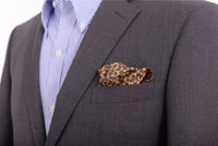 Thumbnail for Cesare Attolini Yellow & Blue Paisley Pocket Square Handmade In Italy - The Suit Depot