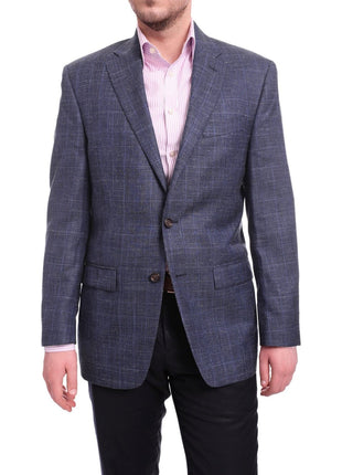 Ralph Lauren BLAZERS Ralph Lauren Classic Fit Blue Plaid Two Button Wool Silk Blend Blazer Sportcoat