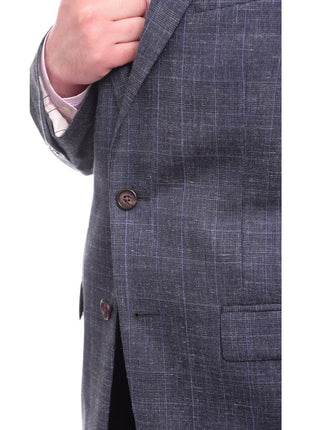 Ralph Lauren BLAZERS Ralph Lauren Classic Fit Blue Plaid Two Button Wool Silk Blend Blazer Sportcoat