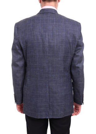 Ralph Lauren BLAZERS Ralph Lauren Classic Fit Blue Plaid Two Button Wool Silk Blend Blazer Sportcoat