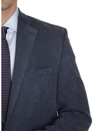 Thumbnail for close up of Ralph Lauren navy blue textured blazer lapel