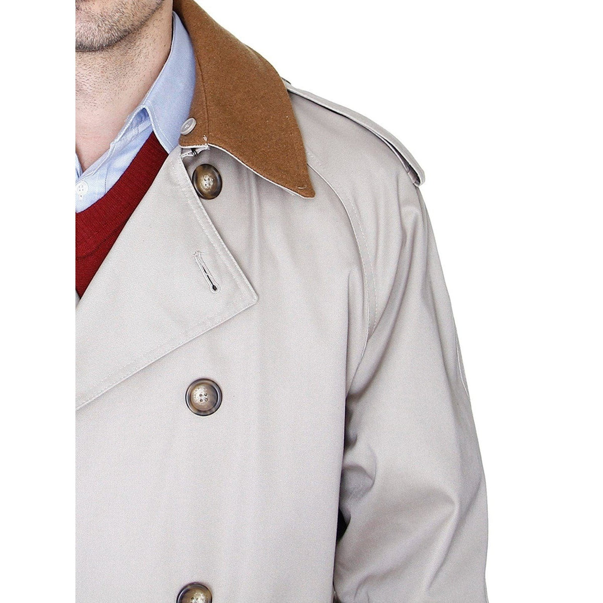 Ralph Lauren OUTERWEAR Ralph Lauren Double Breasted Cotton Belted Trench Coat Over Coat