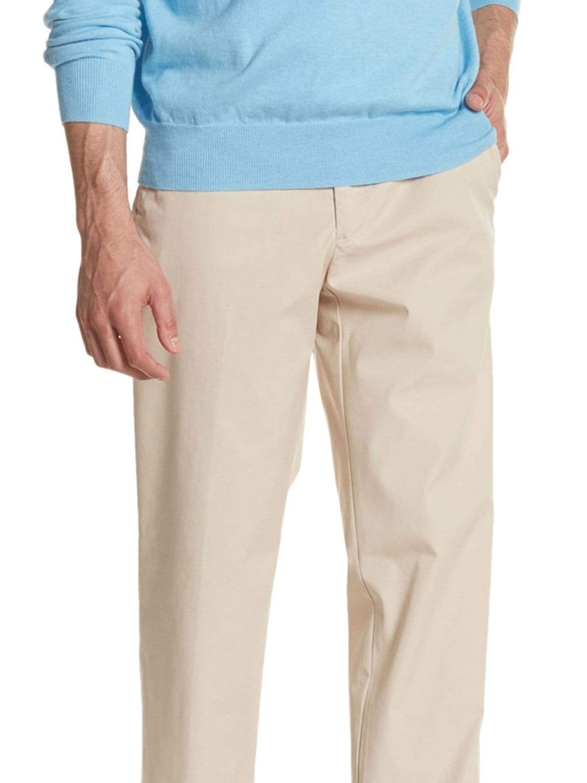 Ralph Lauren PANTS 32X30 Lauren Ralp Lauren Regular Fit Solid Tan Flat Front Cotton Dress Pants