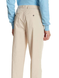 Thumbnail for Ralph Lauren PANTS Lauren Ralp Lauren Regular Fit Solid Tan Flat Front Cotton Dress Pants