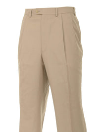 Thumbnail for Ralph Lauren PANTS Ralph Lauren Classic Fit Solid Taupe Tan Pleated Washable Dress Pants