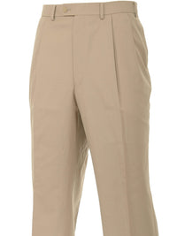 Thumbnail for Ralph Lauren PANTS Ralph Lauren Classic Fit Solid Taupe Tan Pleated Washable Dress Pants