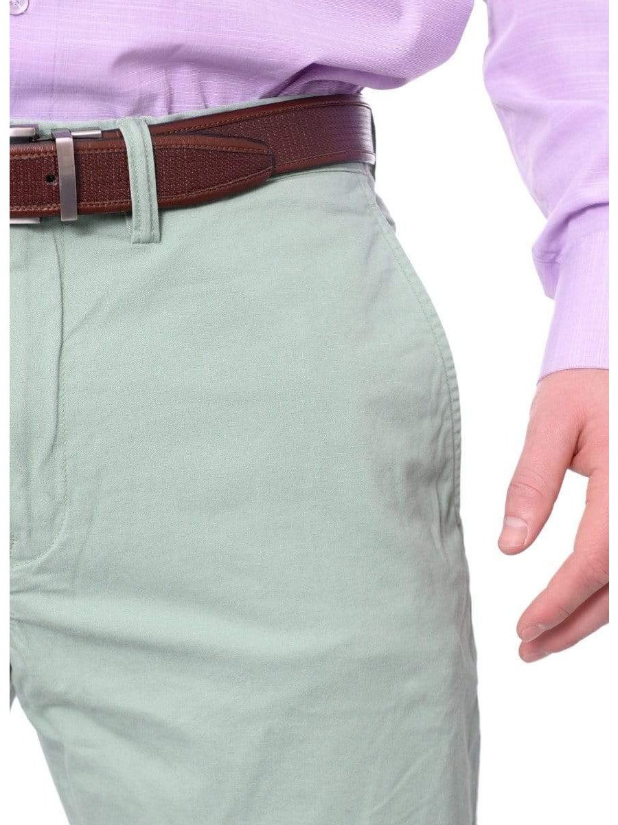 Ralph Lauren PANTS Ralph Lauren Mens Solid Green Washable Hemmed Regular Fit Chino Pants