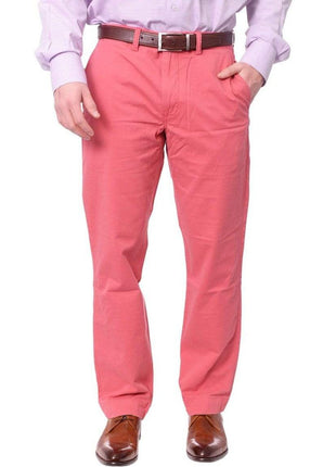 Ralph Lauren PANTS Ralph Lauren Mens Solid Red Washable Regular Fit Hemmed Stretch Chino Pants