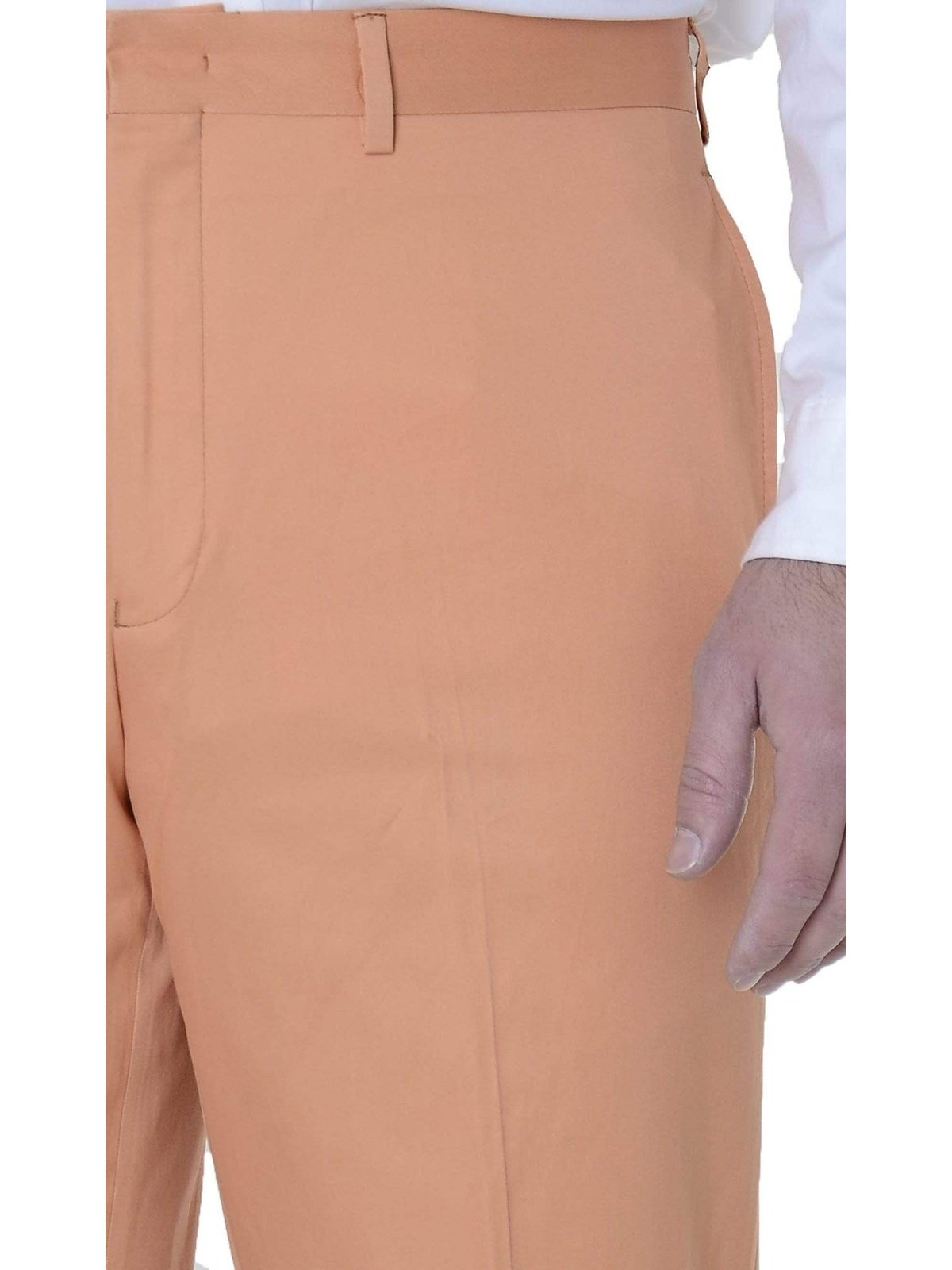 Ralph Lauren Silver Label Trim Fit Cantaloupe Orange Flat Front Cotton Pants - The Suit Depot