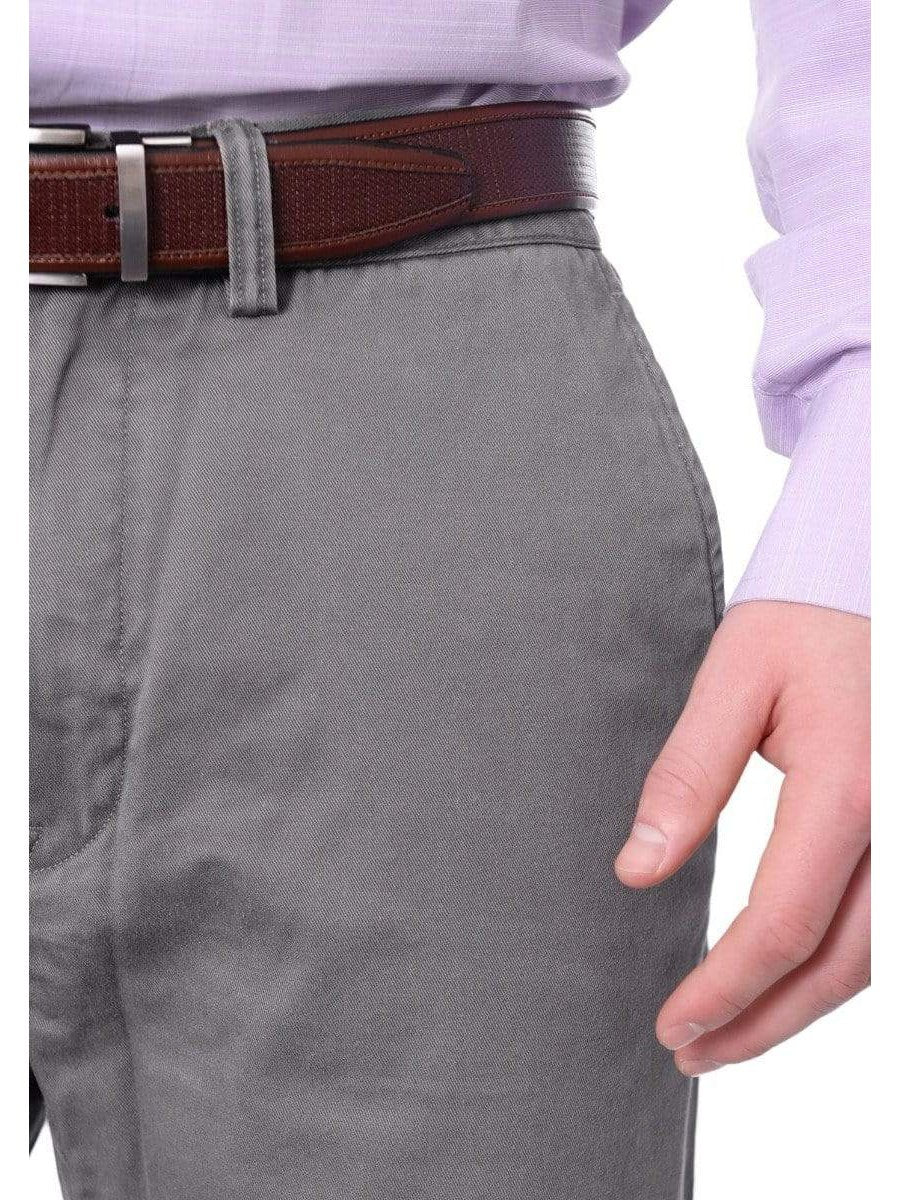 Ralph Lauren Ralph Lauren Mens Solid Gray Washable Hemmed Classic Fit Chino Pants