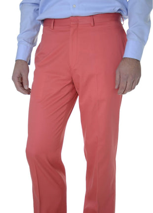 Ralph Lauren Sale Pants 33X30 Lauren Ralph Lauren Trim Fit Solid Melon Red Flat Front Cotton Dress Pants