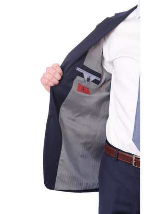 Raphael Bestselling Items Men's Raphael Slim Fit Solid Blue Two Button  Blazer Sportcoat