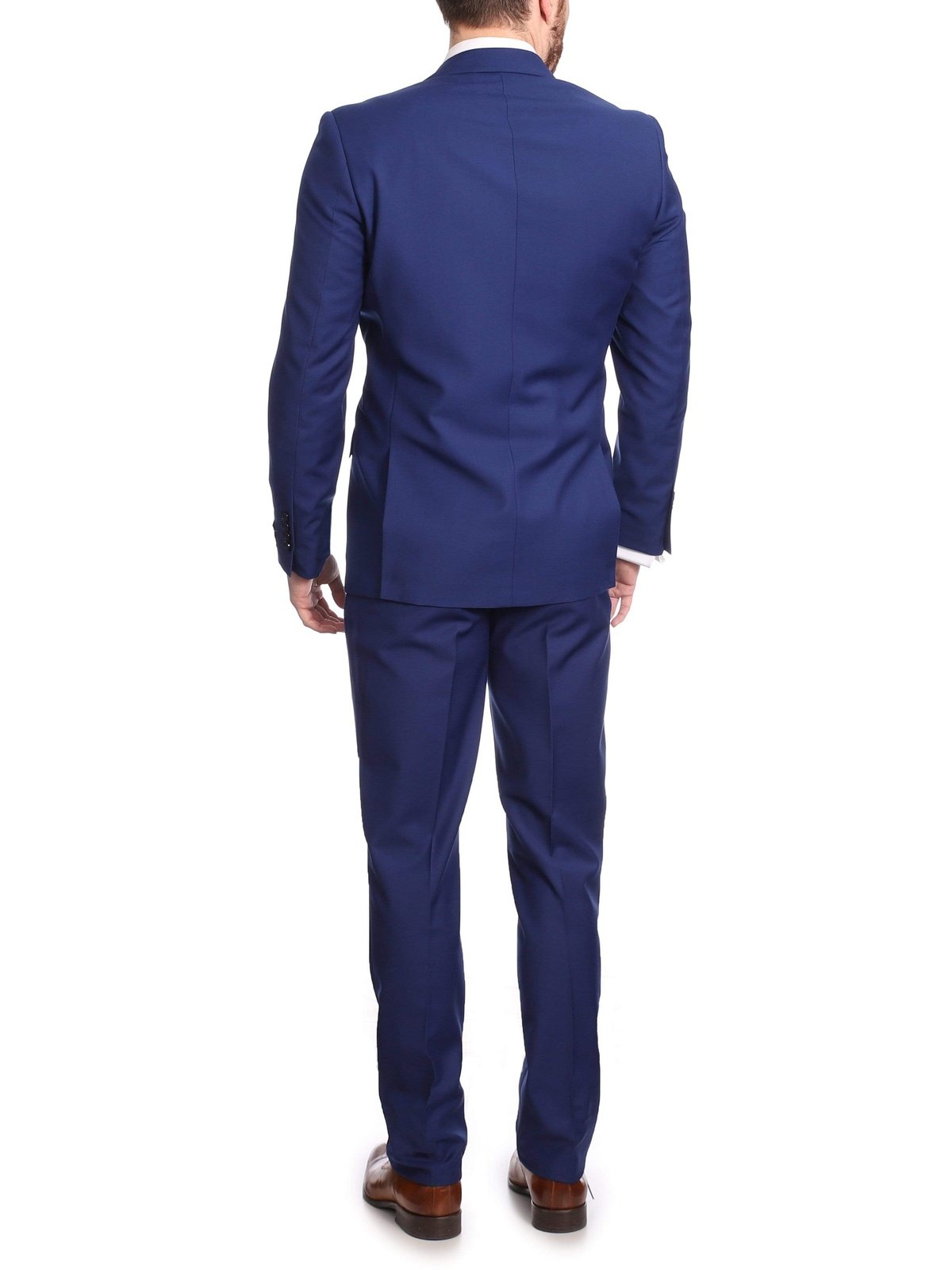 Raphael Bestselling Items Men's Raphael Slim Fit Solid French Medium Blue Two Button 2 Piece Formal Suit