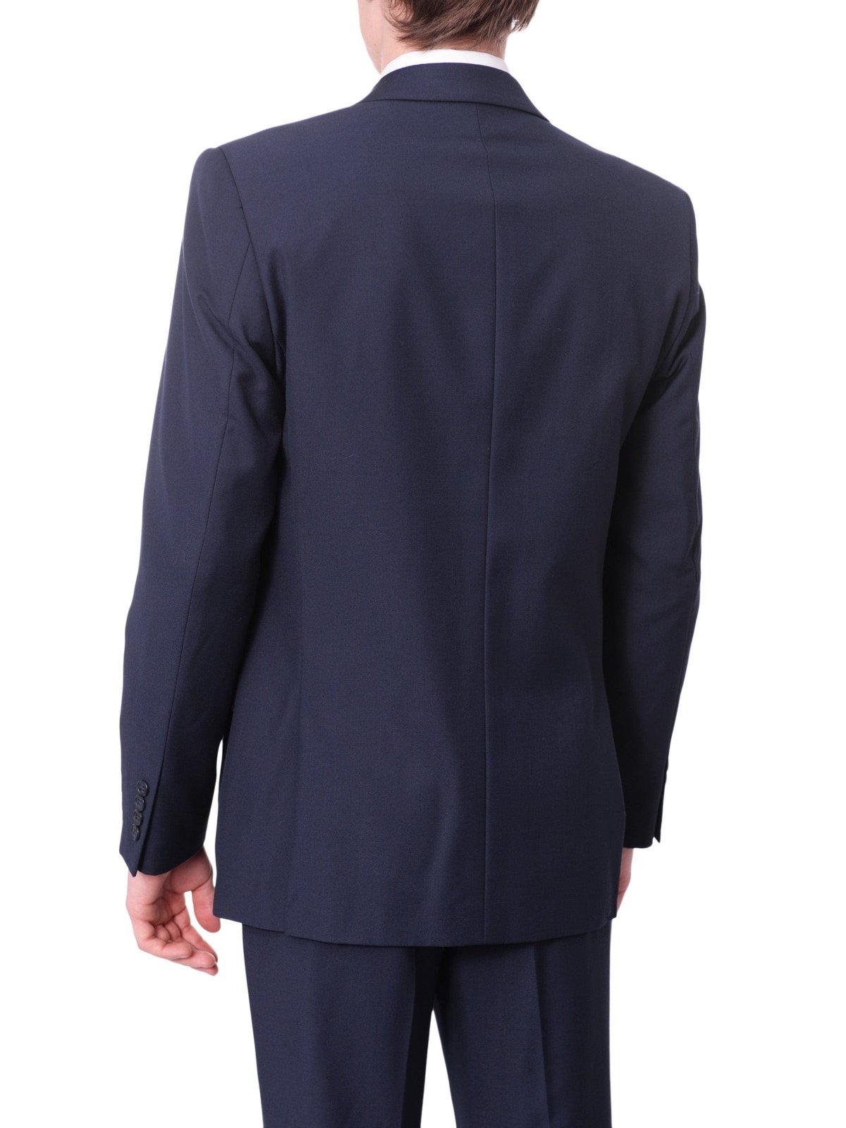 Raphael Bestselling Items Men's Raphael Slim Fit Wool-touch Solid Blue Two Button 2 Piece Suit Jacket & Pants