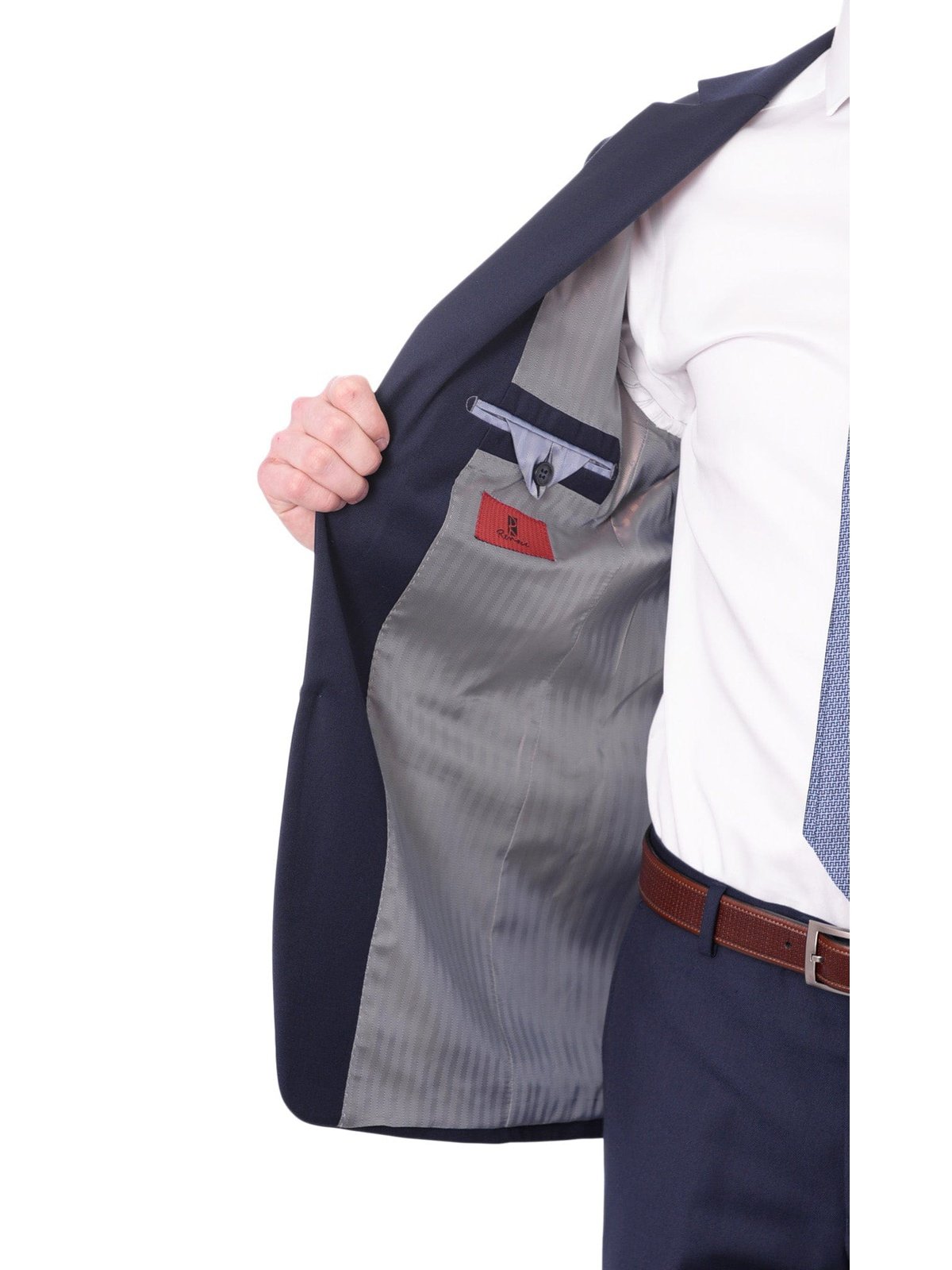 Raphael Bestselling Items Men's Raphael Slim Fit Wool-touch Solid Blue Two Button 2 Piece Suit Jacket & Pants