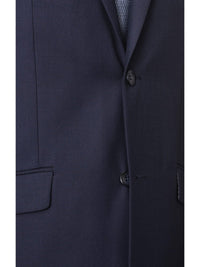 Thumbnail for Raphael Bestselling Items Men's Raphael Slim Fit Wool-touch Solid Blue Two Button 2 Piece Suit Jacket & Pants