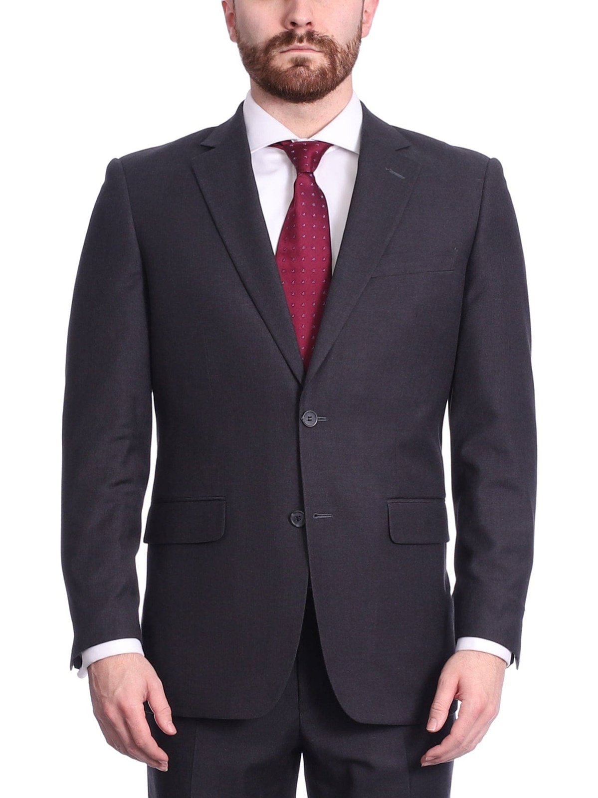 Raphael Bestselling Items Raphael Men&#39;s Regular Classic Fit Dark Gray 2 Button Mens Suit