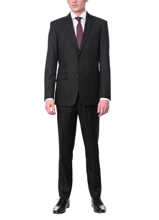 Raphael Bestselling Items Raphael Slim Fit Solid Black Two Button Suit